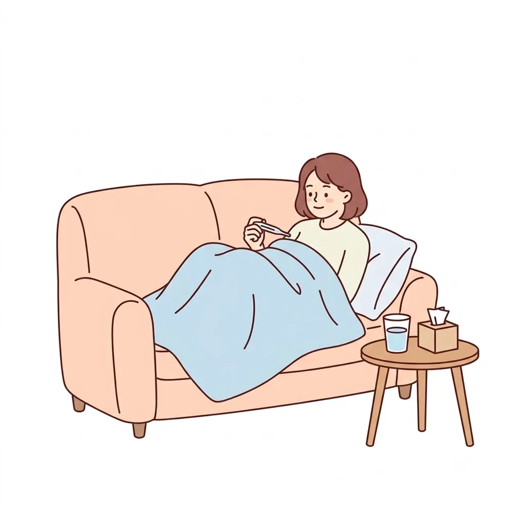 독감(인플루엔자), 열이 나면 어떻게 하나요? 집에서 관리와 진료가 필요한 때 대표 그림